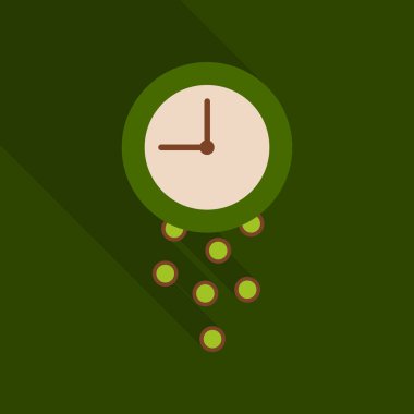 Para saat simgesini. Saat simgesi mavi izole vektör çizim kazanmak