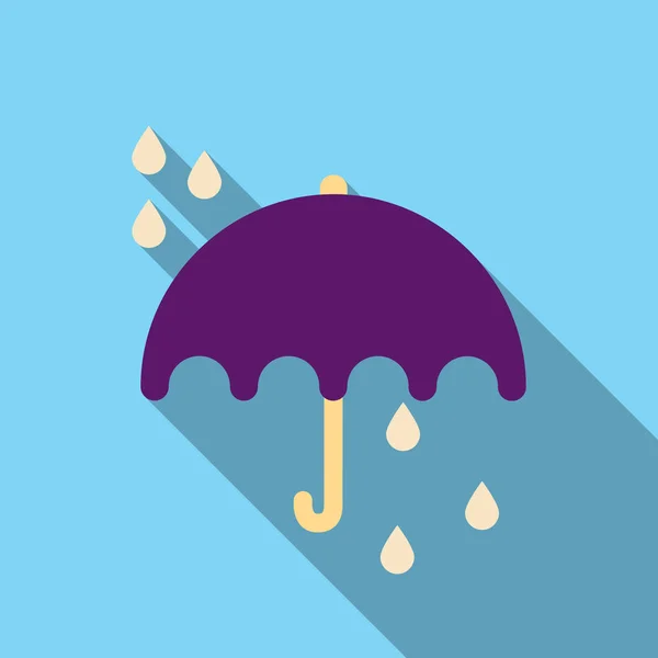 Icono de lluvia de paraguas en el fondo. Ilustración vectorial — Vector de stock