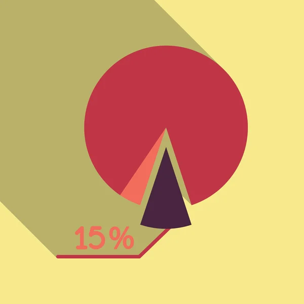 Kreisdiagramm Infografik Vorlage mit 4 Sektoren und tausend Dollar Linie für Präsentationen, Werbung, Layouts, Jahresberichte. Vektorillustration. — Stockvektor