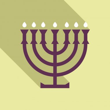 Menorah 9 mum Pyres vektör çizim. Hanuka tatil öğe. Chanukah veya ışık Festivali kutlama Yahudi simgesi. Bayram of özveri lamba simgesini veya şenlik şimdi madde.