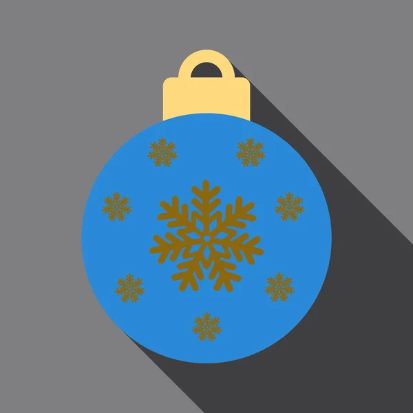 Płaskie ikona z cienia Boże Narodzenie ball — Wektor stockowy