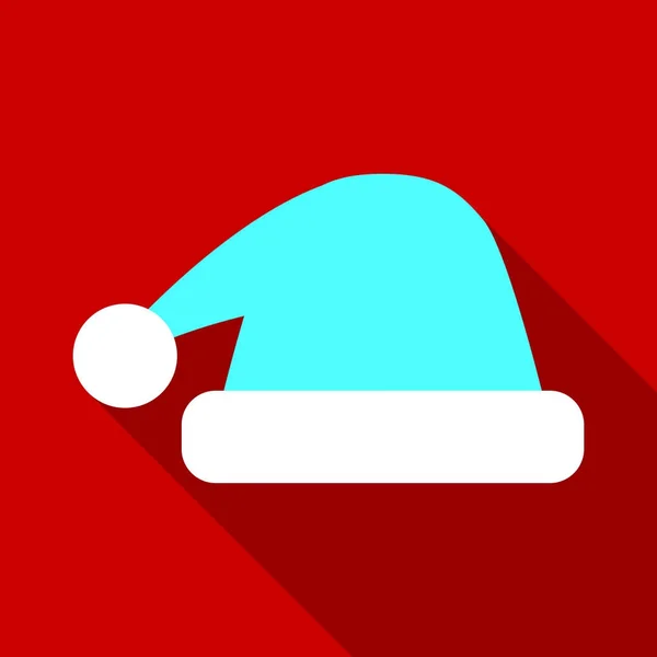 Красная шляпа Санта Клауса изолирована. Декорация рождественской шляпы. векторная иллюстрация в плоском стиле. — стоковый вектор