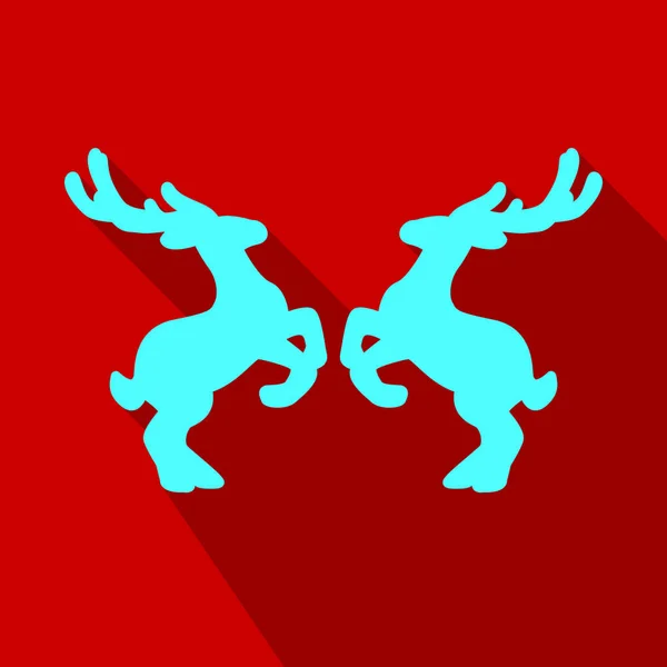 Ilustrace ze dvou jelenů na vánoční přání — Stockový vektor
