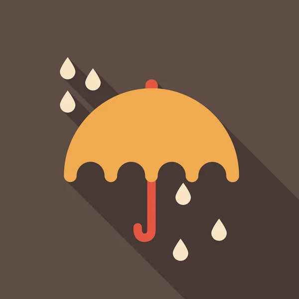 Icono de lluvia de paraguas en el fondo. Ilustración vectorial — Archivo Imágenes Vectoriales