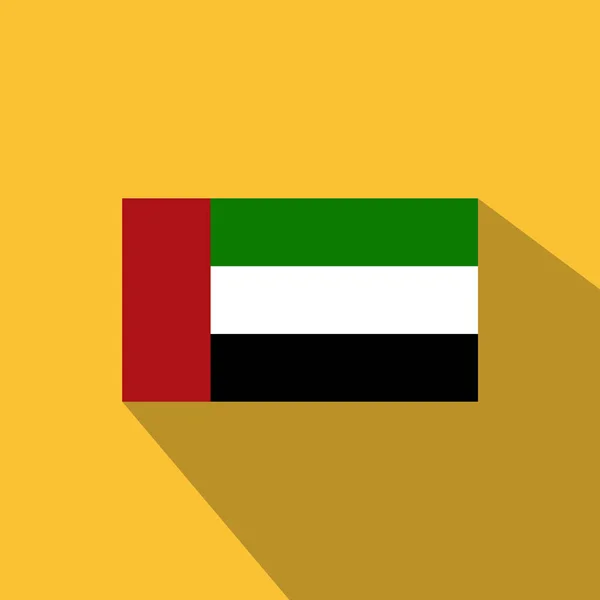 Bandiera degli Emirati Arabi Uniti, Illustrazione vettoriale dell'icona degli Emirati Arabi Uniti, Bandiera nazionale per il paese isolato degli Emirati Arabi Uniti, Illustrazione vettoriale del banner. Illustrazione vettoriale eps10 . — Vettoriale Stock