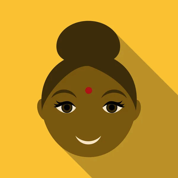 Icono de mujer india. Ilustración simple de la mujer india icono de vector para la web — Archivo Imágenes Vectoriales
