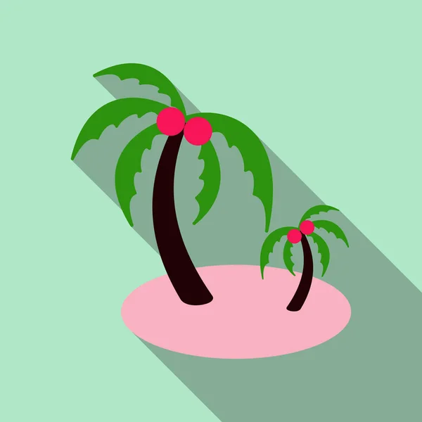 Noix de coco aux feuilles de palmier. Vecteur . — Image vectorielle
