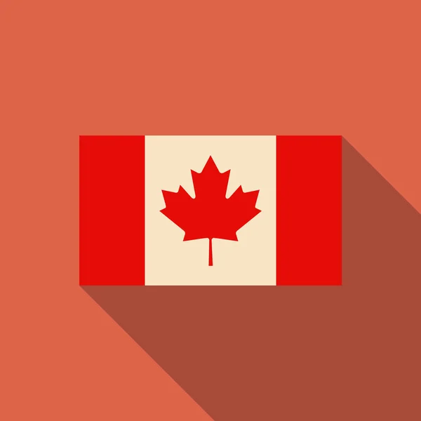 Kanada ulusal resmi renk ve oranlarda bir akçaağaç yaprağı ile bayrak, vektör — Stok Vektör