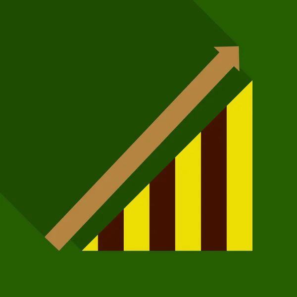 Zeitdiagramm auf Tabellenvektor. wirtschaftliche Visualisierung Informationen, Geschäftsbericht Graphik Illustration — Stockvektor