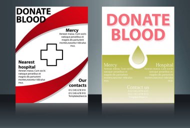 Sağlık ve tıbbi afiş broşür ve ilan tasarım düzeni vektör şablonu A4 boyutunda