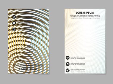 Soyut vektör iş şablonu ayarlayın. Broşür düzeni, modern kapak tasarımı, afişi, geometrik şekiller çizgiler doku arka plan ile.