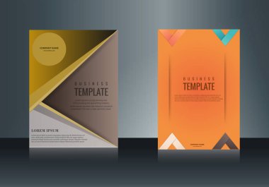 Yazdırma ayarlar dikey kartvizit şablonu. Şirket logosu ile kişisel kartvizit. Siyah ve sarı renkler. Temiz, düz tasarım. Vektör çizim. Kartvizit mockup