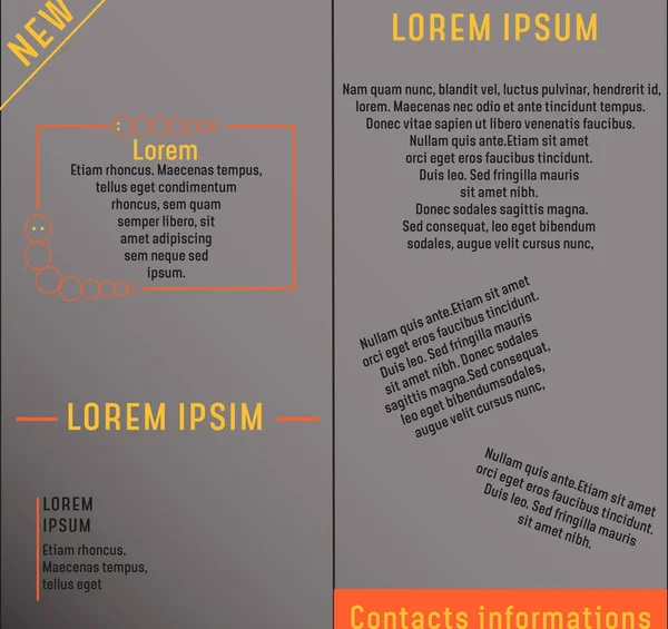 Планшет флаєра брошури обкладинка дизайну розкладки з формою кола графічні елементи і простір для фону фотографій, чорний, червоний, бірюзовий колір схеми, векторний шаблон в розмірі A4 — стоковий вектор