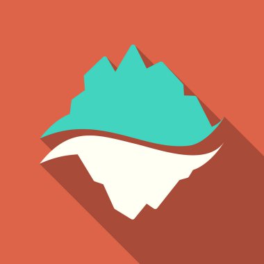 Buz berg vektör simgesi. Buzdağı vektör eps küçük resim.