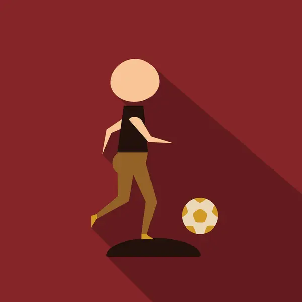 Jugador de fútbol malabares con la pelota — Vector de stock