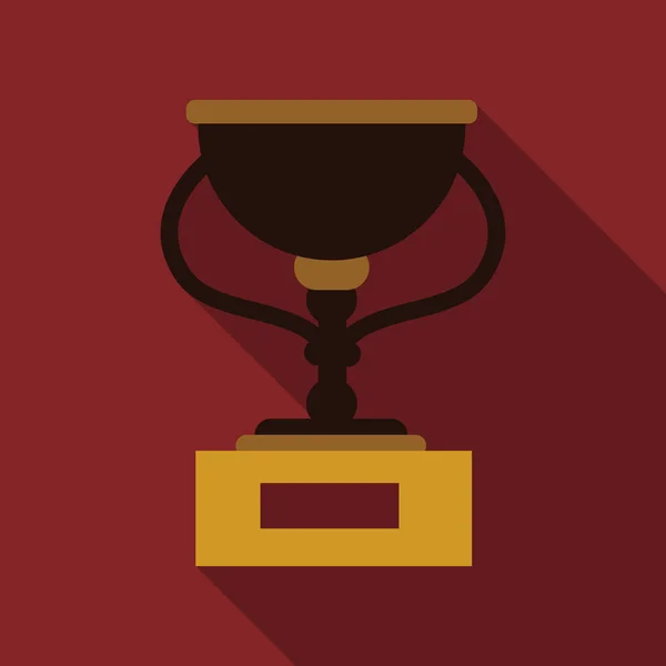 Gold cup of the winner of sports competitions. Sports trophy of the champion. First place. In the flat a vector. Golden bowl. An award for athletes — Stock Vector