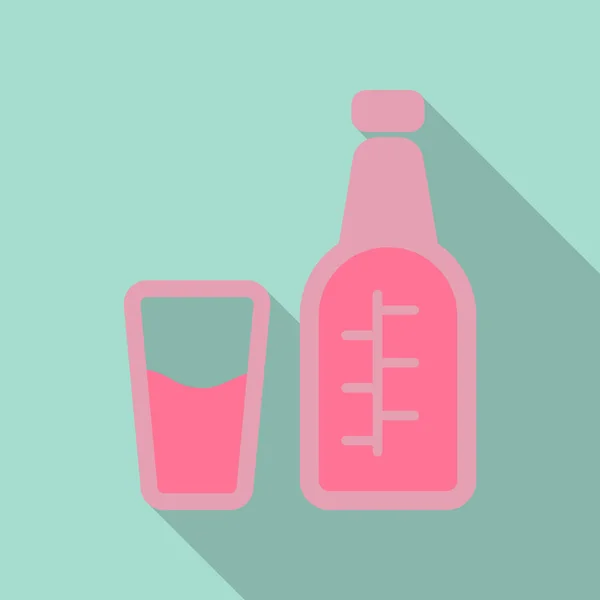 Plastic fles en glas water. Drop Waterteken. Vectorillustratie — Stockvector