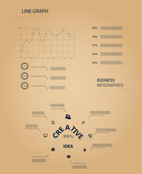 Elementos criativos de infográficos. EPS10.Ideias de negócio. brochuras da empresa — Vetor de Stock