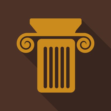 Sütun simgesi basit eğitim vektör okul illüstrasyon işareti