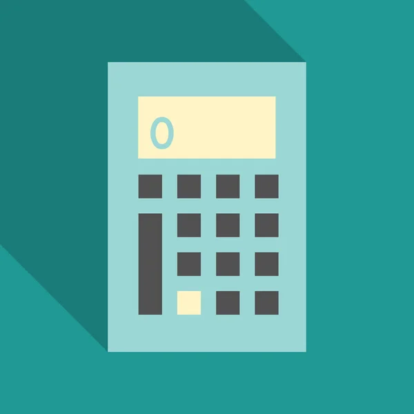 Taschenrechner-Symbol im flachen Stil. Taschenrechner isoliert auf farbigem Hintergrund. Elektronischer Vektorrechner. — Stockvektor