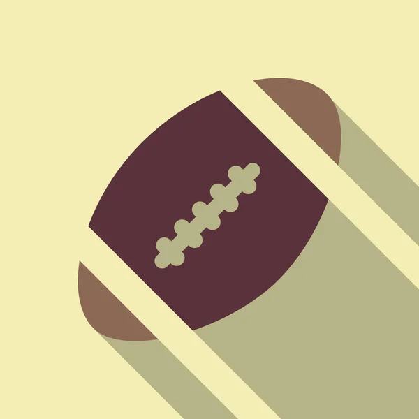 Illustrazione di pallone da calcio americano isolato su sfondo con ombra — Vettoriale Stock
