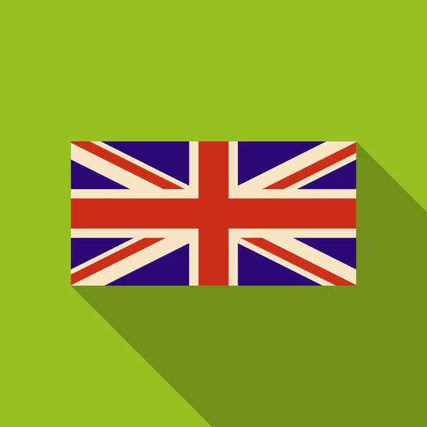 Offizielle Vektor-Flagge des Vereinigten Königreichs mit langem Schatten — Stockvektor
