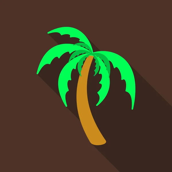 Palmiers avec ombre isolée en arrière-plan. Illustration vectorielle — Image vectorielle