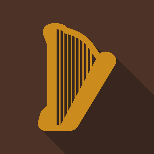 Greece lyre music theme icon vector illustration