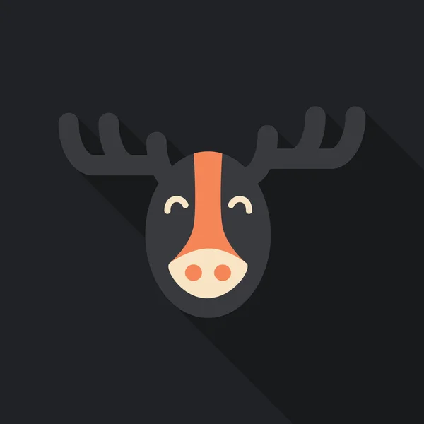 Deer head silhouette. Vector illustration. — Stock Vector