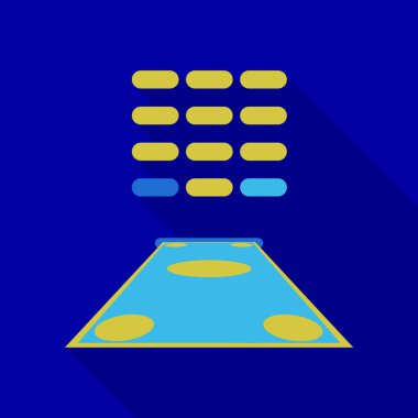 ATM terminal kullanım konsepti. Atm makine yuvası için Bill iterek ve getting para bill--dan o el. Düz tasarım