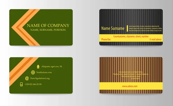 Business Card bakgrund formgivningsmall. Lager vektor Illustration — Stock vektor