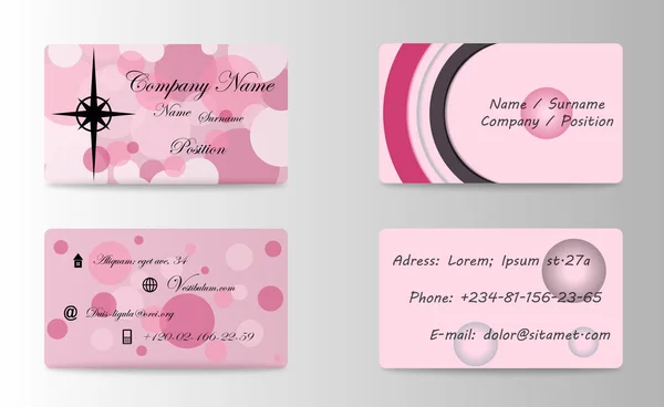 Business Vector Card creative Design, Islamic style, front and back samples, luxury templates in classic colors, blank layout for your idea — Stock Vector