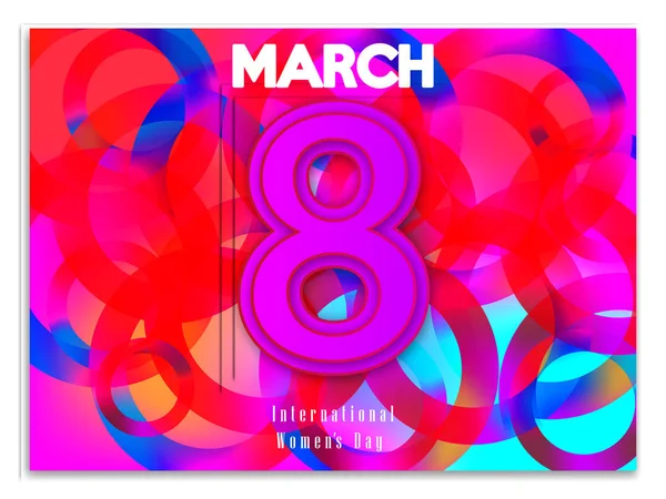 8 mars kvinnodagen vatten färger stil abstrakt bakgrund vektor gratulationskort, flygblad, affisch Design — Stock vektor