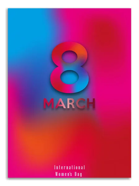 8 mars kvinnodagen logga ikonen. Holiday-symbol. Ikonen på suddig bakgrund. Vektor 8 mars — Stock vektor