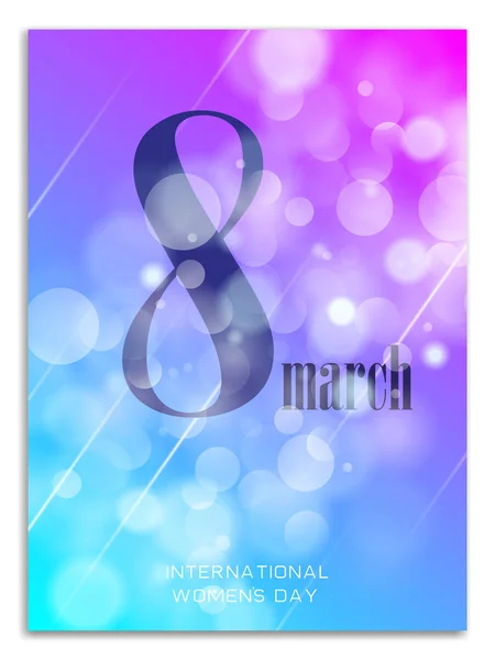 8 mars. Internationella kvinnodagen. Glad mors dag. 8 mars i suddiga stil — Stock vektor