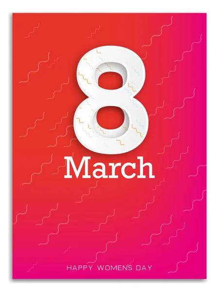 8 Marzo Día de la Mujer signo icono. Símbolo festivo. Icono sobre fondo borroso. Vector 8 marzo — Vector de stock