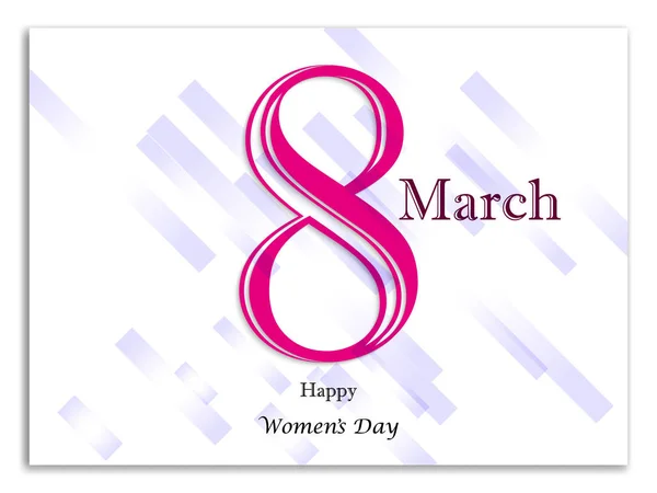8 Marzo Ilustración vectorial Plantilla de póster en estilo de corte de papel con la inscripción 8 Marzo Día Internacional de la Mujer sobre fondo creativo — Vector de stock