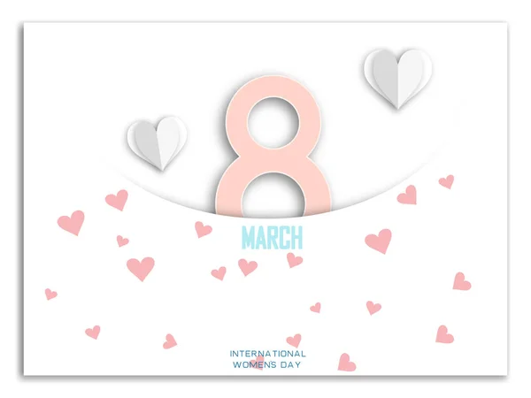 Zarif lüks Uluslararası Kadınlar günü 8 Mart kartı. Mutlu kadın gün, el ilanı, afiş, kart poster. 8 Mart. — Stok Vektör