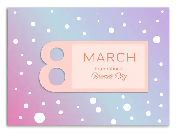 8 maart Womens dag teken pictogram. Vakantie symbool. 8 maart pictogram op onscherpe achtergrond. Vector 8 maart — Stockvector