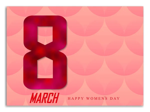 8 de marzo Día de la Mujer 8 marzo — Vector de stock