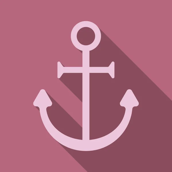 Ancla náutica aislado fondo. Ancla de barco, icono vintage. Ilustración vectorial para diseño marino y heráldico . — Vector de stock