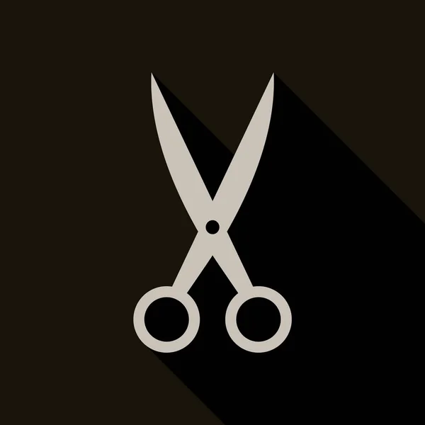 Scissors, open on background. Flat design. Vector illustration. — Stock Vector
