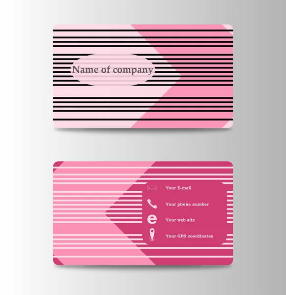 Business card template,Vector illustration. Thin line background — Stock Vector