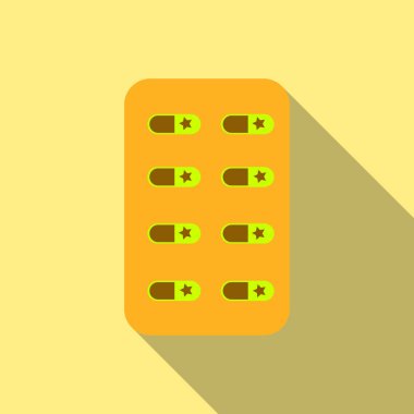 Hap. Tıbbi kapsül. İzometrik vektör çizim