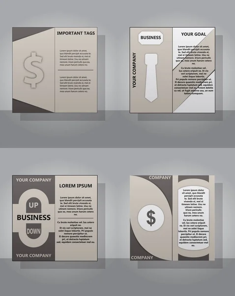 Conjunto de brochuras e folheto abstrato design de fundo. Modelo de brochura . — Vetor de Stock