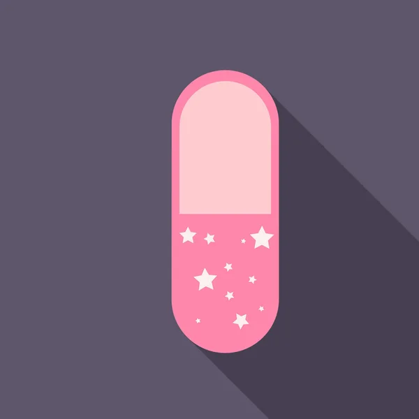 Complesso vitaminico di pillola capsula stile di vita pubblicità modello di design. Pillola A, B e acido ascorbico C e PP o vitamina D — Vettoriale Stock