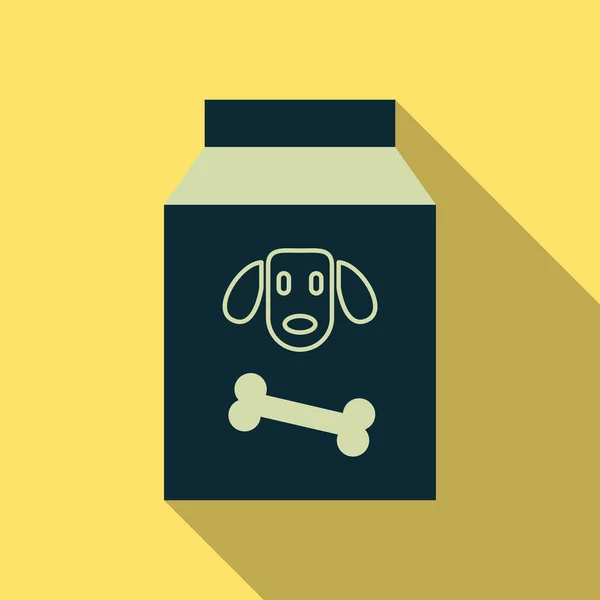 Pet gato e cão comida saco sinal ícone simples no fundo — Vetor de Stock