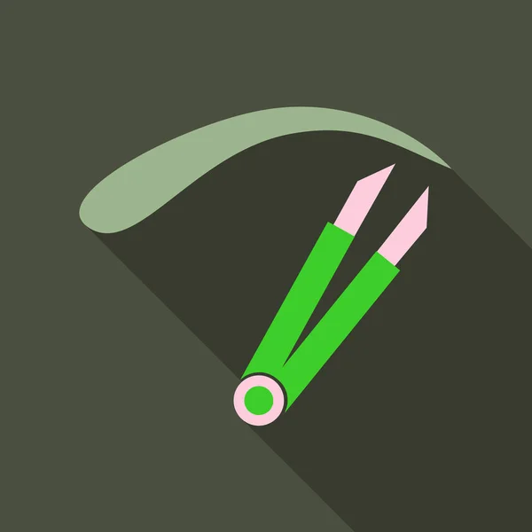 Eyebrow tweezers icon. Flat illustration of eyebrow tweezers vector icon for web — Stock Vector