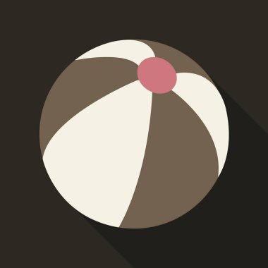 Renkli plaj topu vektör çizim.