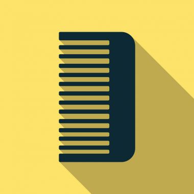 Tarak simgesi. arka plan üzerinde izole simgesi. Tarak siluet. Basit simgesi. Web sitesi sayfası ve mobil uygulaması tasarım vektör öğesi.